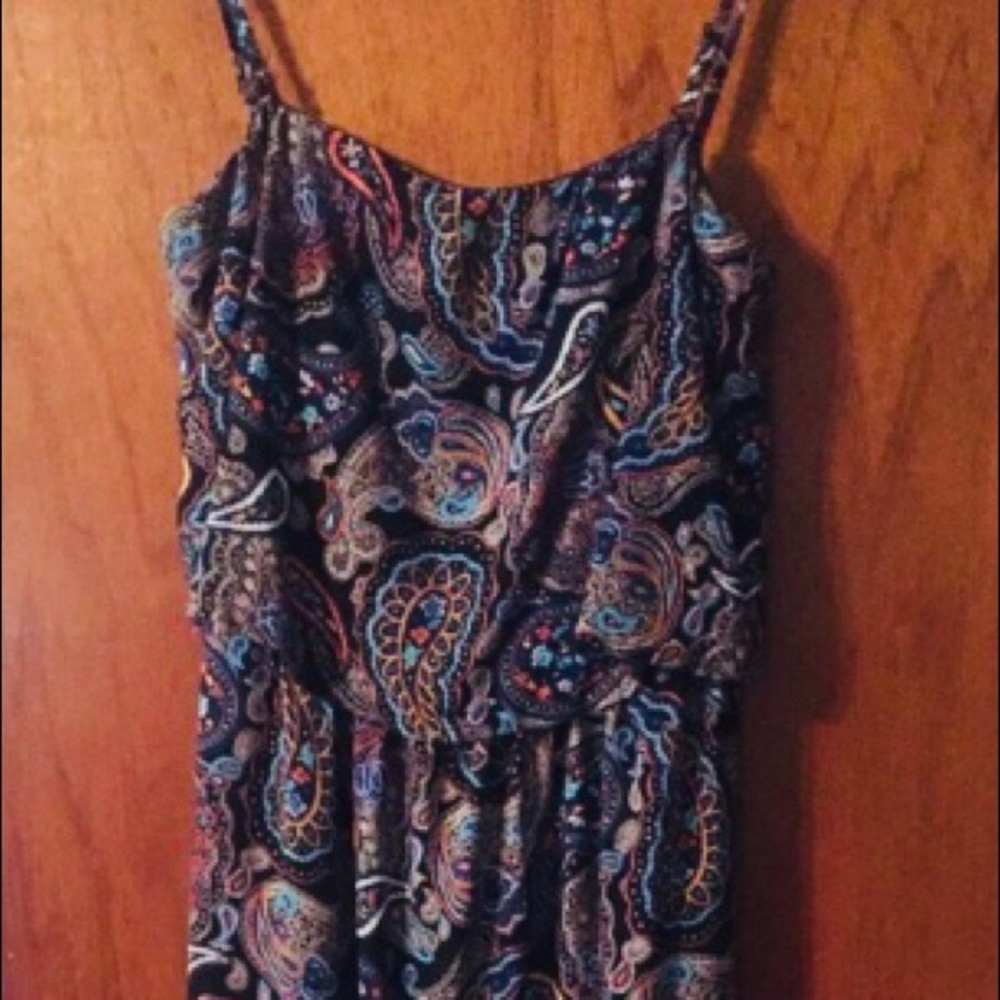 Paisley maxi dress with paisley design